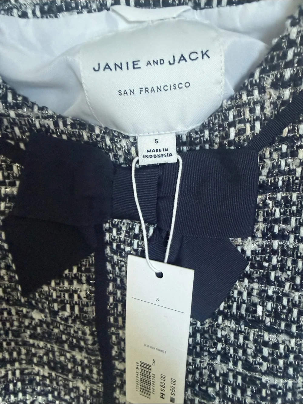 Janie and Jack tailored blazer tweed